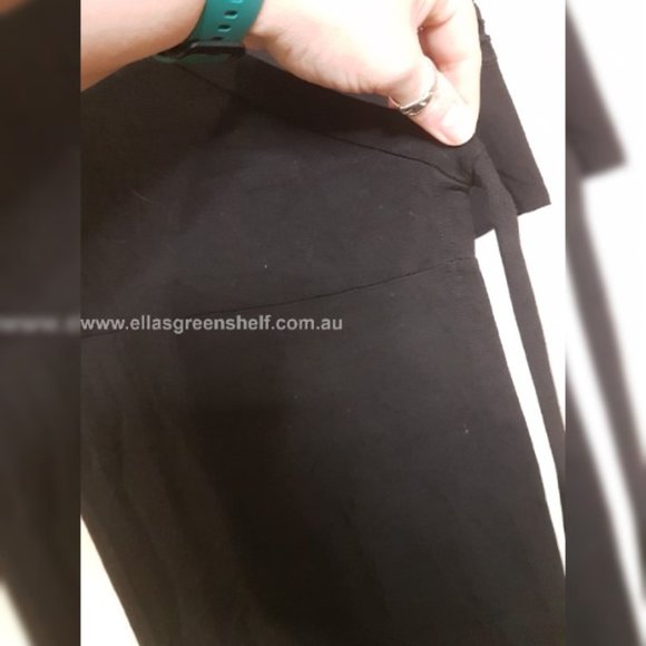 Review size 12 Black Long Sleeve Wrap Dress - Picture 7 of 7